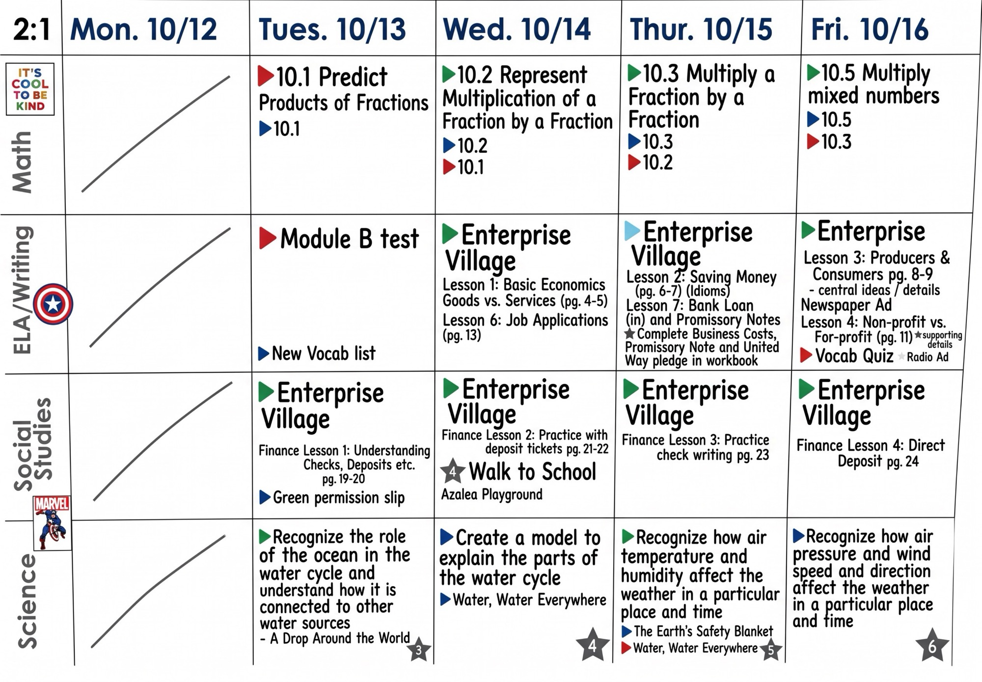 Week 2:1 (Oct.13-16) | Mrs. Benton's Classroom